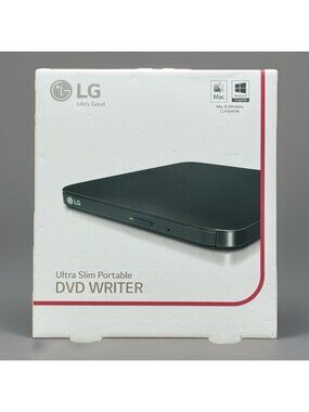 LG Ultra Slim Portable DVD SP80NB80 Writer 8X Mac/Windows Compatible New Sealed
